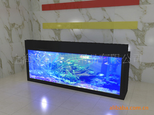 吧台鱼缸　上海海水鱼缸定制公司　海水鱼缸制作价格　批发　设计
